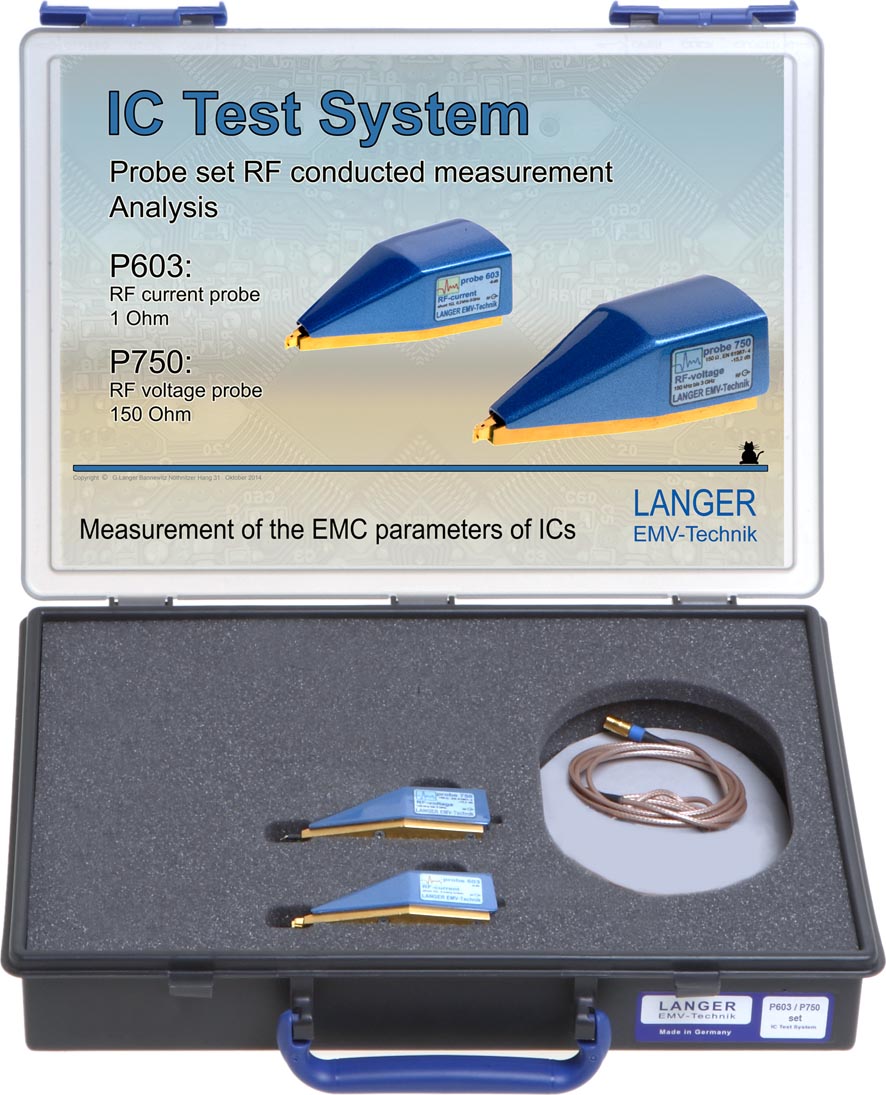 P603 / P750 set, Leitungsgebundene HF-Messung Analyse, 1 Ohm / 150 Ohm